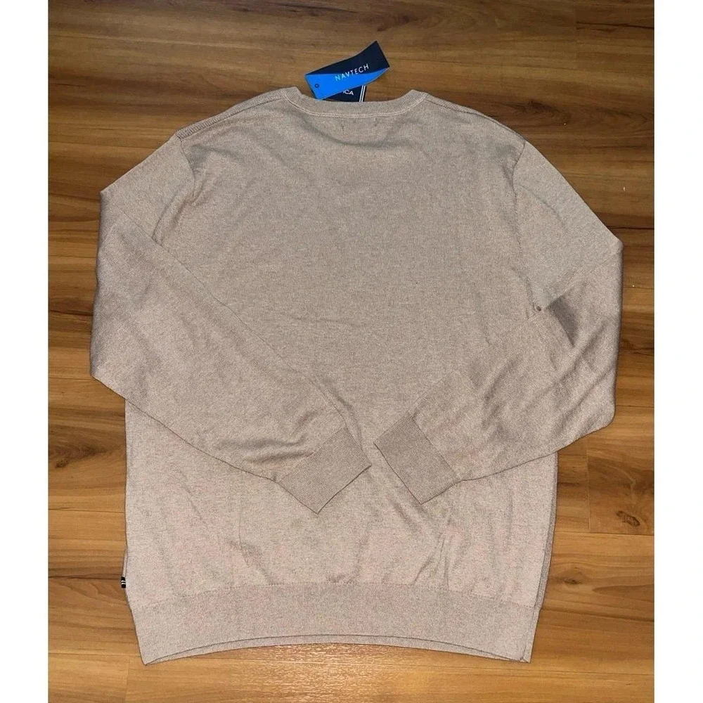 Mens NWT Nautica Navtech Cotton Blend Business Casual Stretch Pullover Sweater